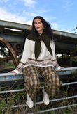 Nora Knit Shawl Khaki